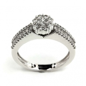 18WG Diamond Cluster Ring 1.00TDW